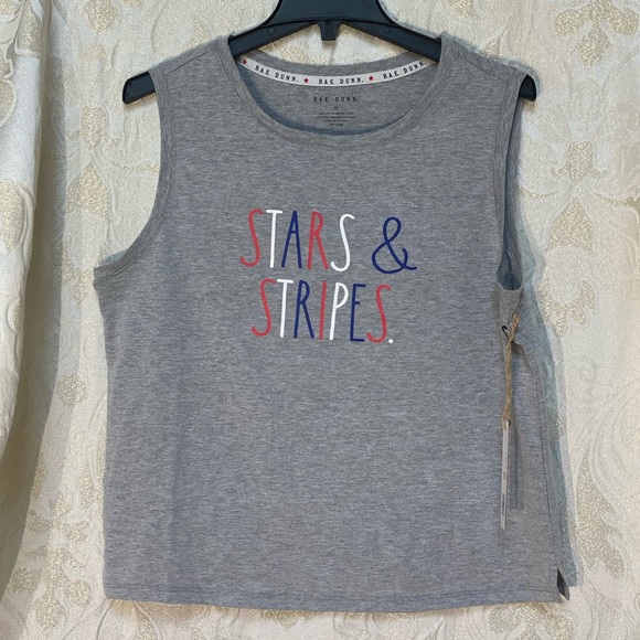 Rae Dunn Tops - Rae Dunn "STARS & STRIPES" Muscle Tank